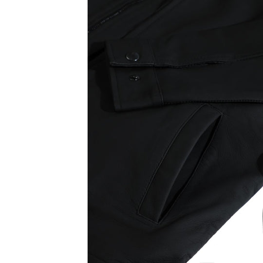 Tory matte black cafe racer jacket