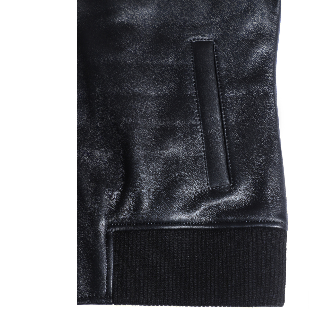 Mabel black oversized bomber jacket