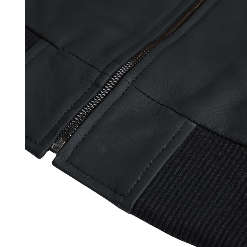 Colt matte black ribbed bomber jacket
