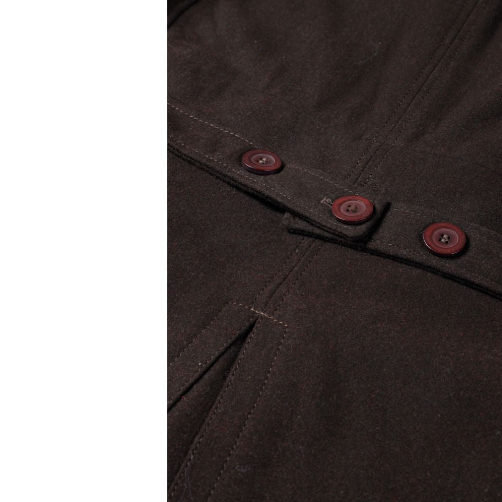 Adrian Brown wool trench coat
