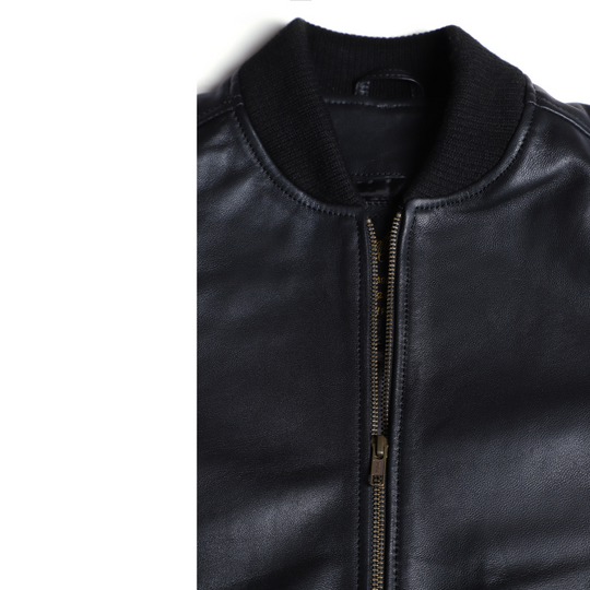 Mabel black oversized bomber jacket