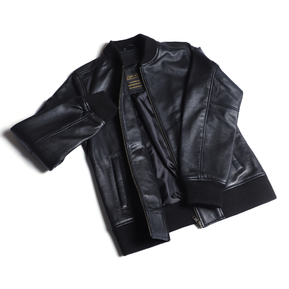 Mabel black oversized bomber jacket