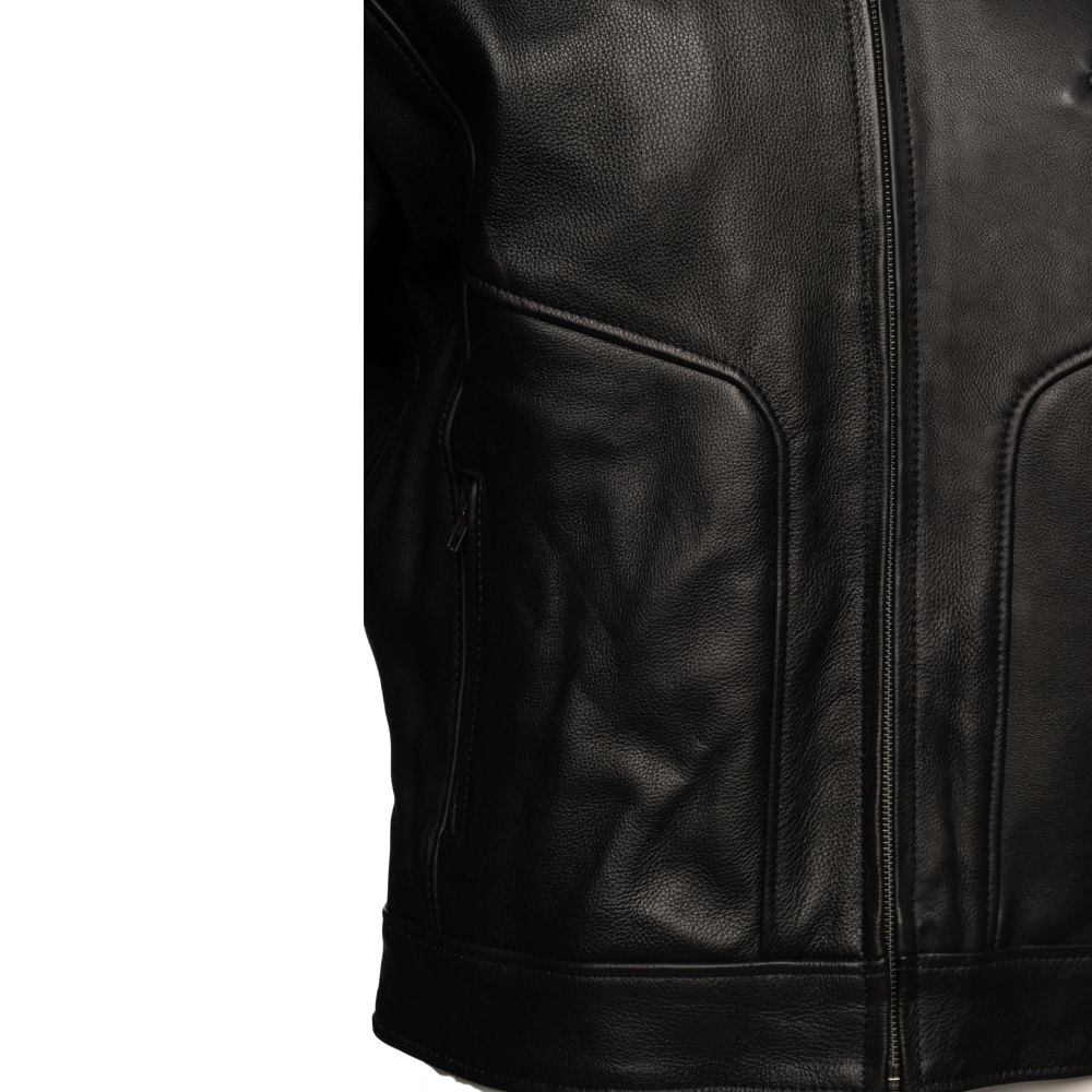 Carson Black cafe racer style Moto jacket