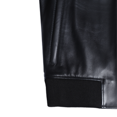 Navea Women's Black Bomber Leather Jacket