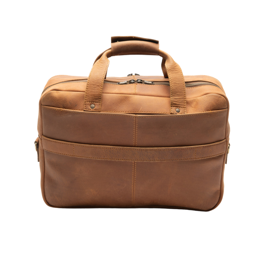 Tan Leather Briefcase laptop Bag