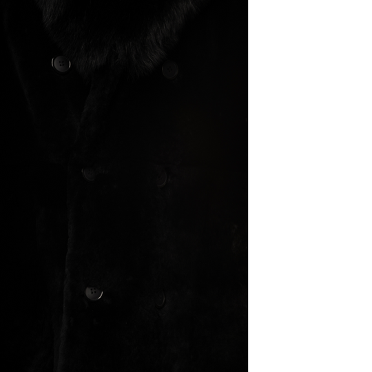 Peyton Black Mouton Shearling coat with Fox fur