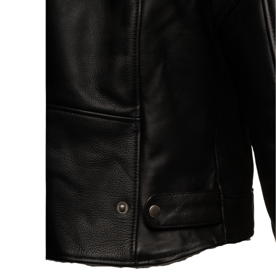 Carson Black cafe racer style Moto jacket