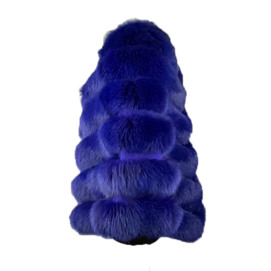 Women's Blue Fox Fur Cape/ Poncho