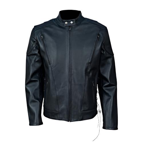 Carson Black cafe racer style Moto jacket