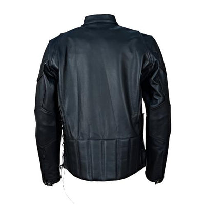 Carson Black cafe racer style Moto jacket