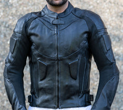 Airflow 2.0 Black Armored Leather Motorcycle Jacket