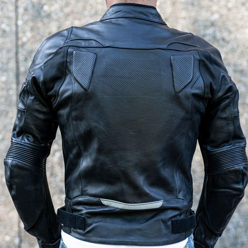 Airflow 2.0 Black Premium Leather Armored Motorcycle Jacket