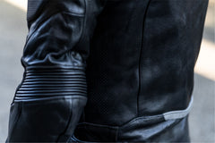 Airflow 2.0 Black Armored Leather Motorcycle Jacket