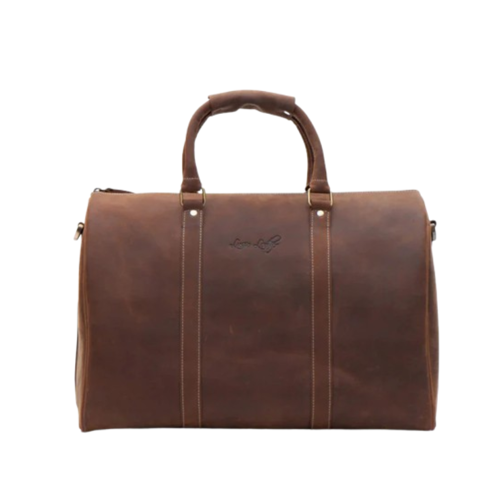 Vintage Leather Business Travel Duffel Bag