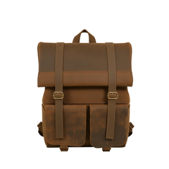 Parsons Roll Top Vintage Oiled Cowhide Backpack