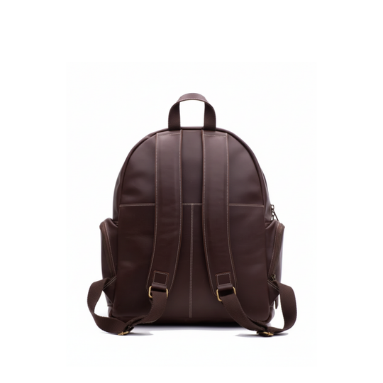 Dark Brown Slim Laptop Backpack