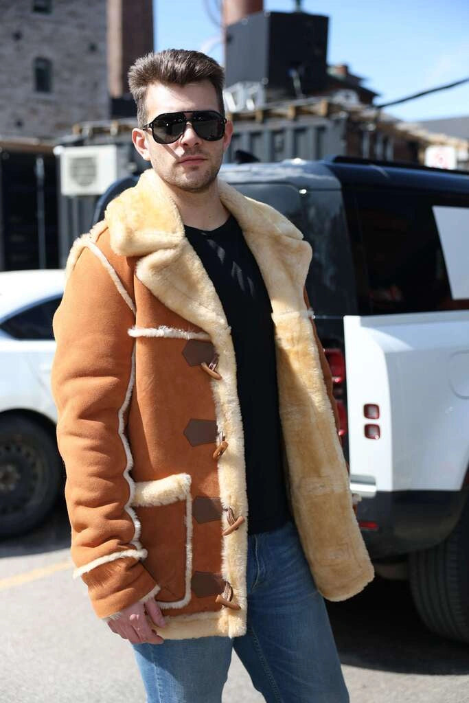 Roddy Piper Western Style Shearling Jacket