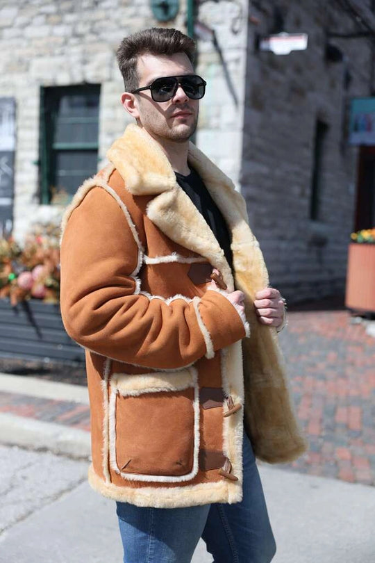 Roddy Piper Western Style Shearling Jacket