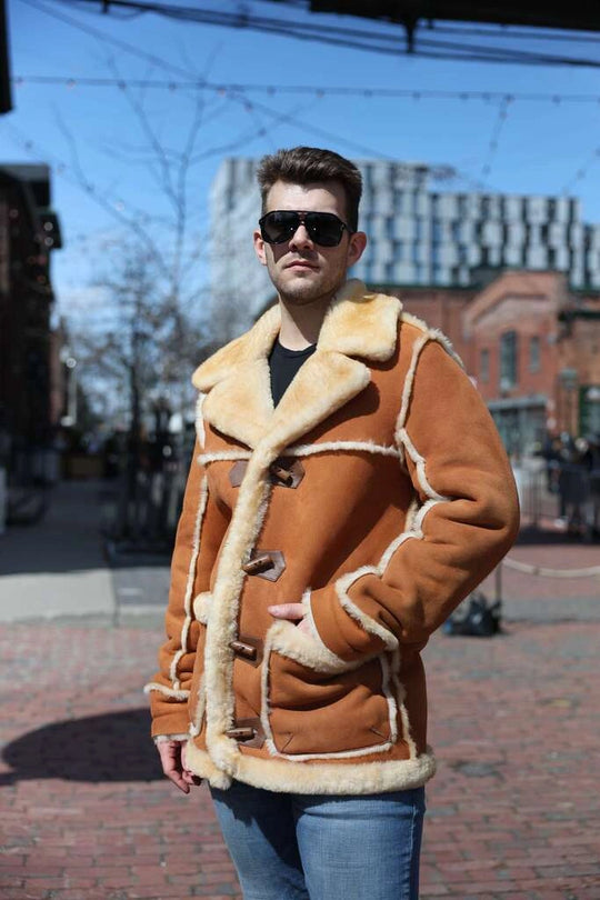 Roddy Piper Western Style Shearling Jacket