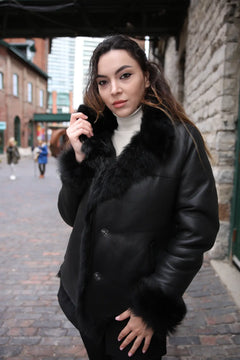 Lumi reversible toscana shearling jacket