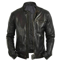 Arthur Classic Cafe racer Leather Jacket
