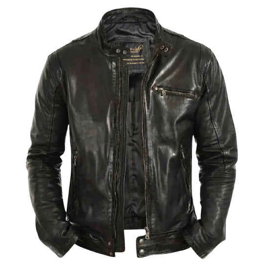 Arthur Classic Cafe racer Leather Jacket
