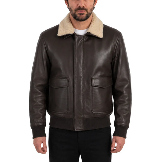 Henri Brown A2 bomber jacket