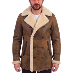 Tyler's Distressed Shearling Trench Coat