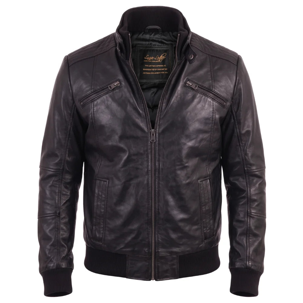 Greig's bomber style jacket with ribbed collar and cuffs