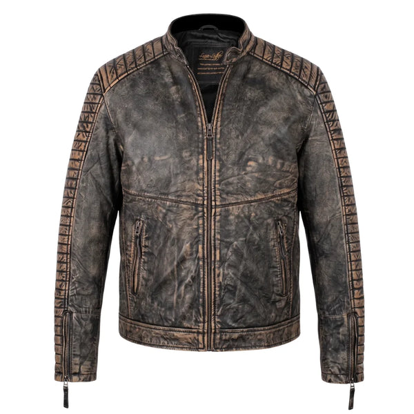 Men's Prato Black Leather Jacket