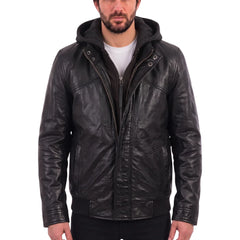 Men's Turku Black Leather Jacket