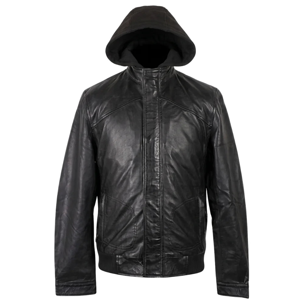 Men's Turku Black Leather Jacket