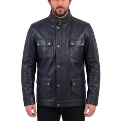 Mosley's leather jacket with flap pockets