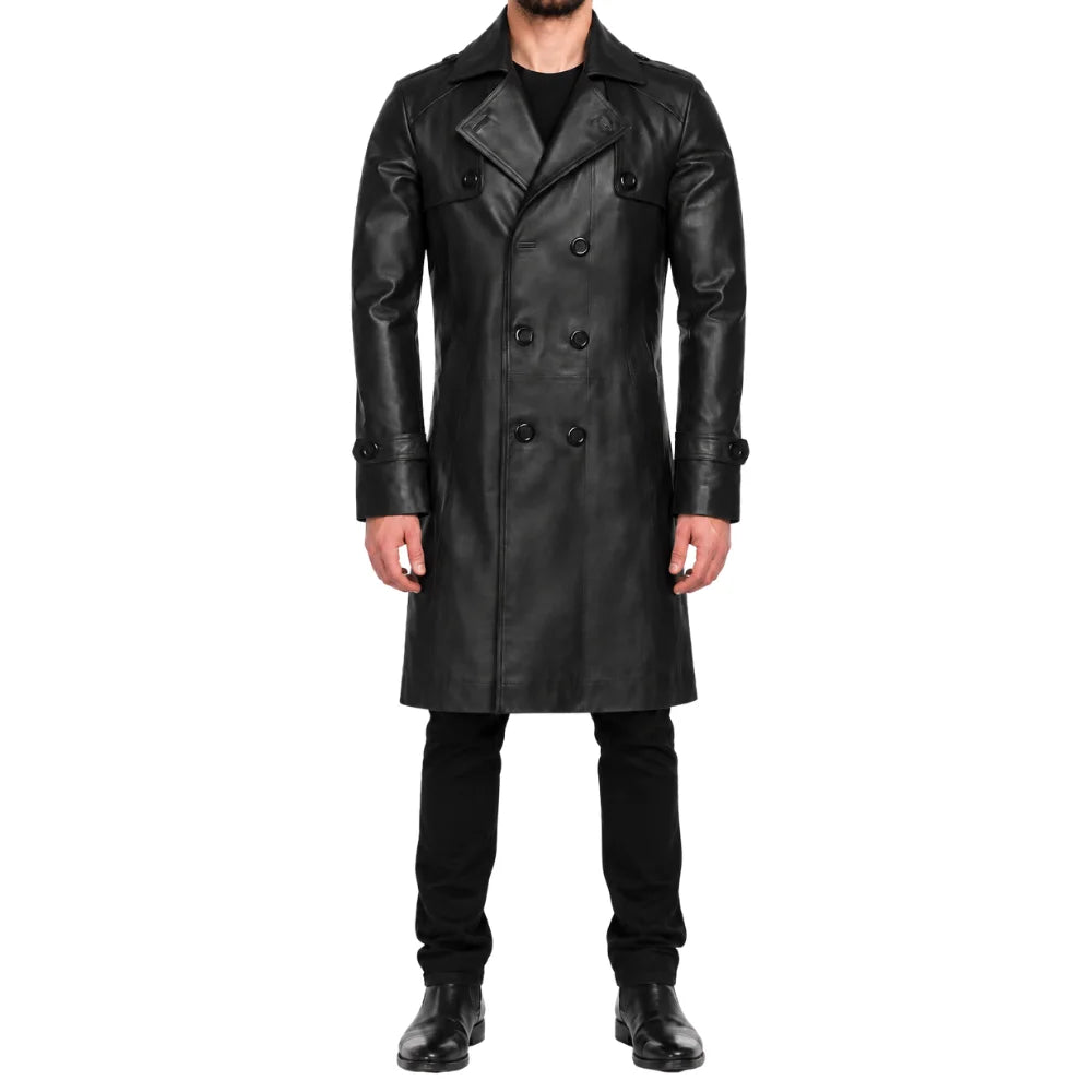 Reiner Black Buttoned up Long coat