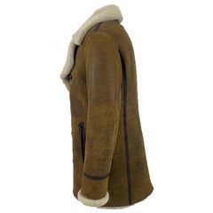 Tyler's Distressed Shearling Trench Coat