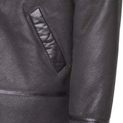 Black B3 Bomber Aviator Shearling Jacket