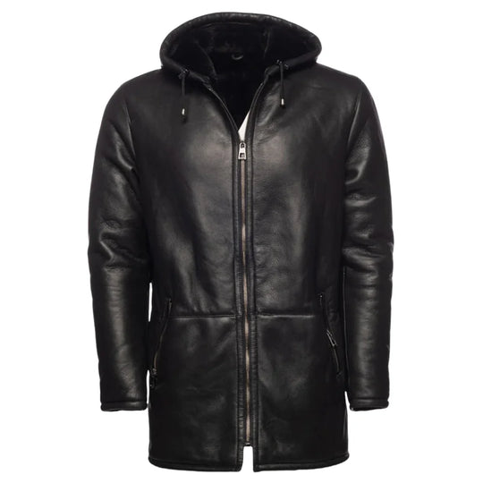 Jackson's hooded shearling coat
