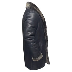 Hal Park's Black Traditional shearling sheepskin coat