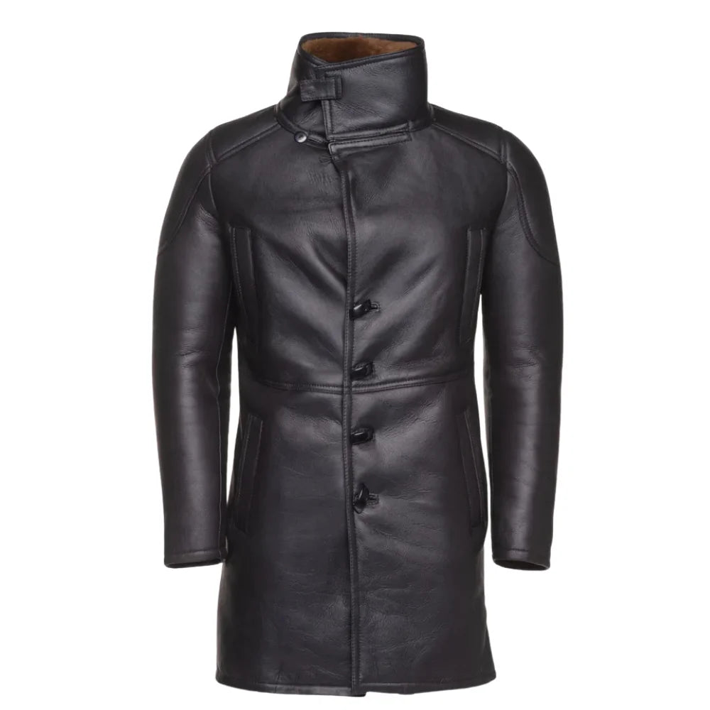 Real Shearling Coat inspired by Ryan Gosling's Blade Runner 2049 Trench Coat