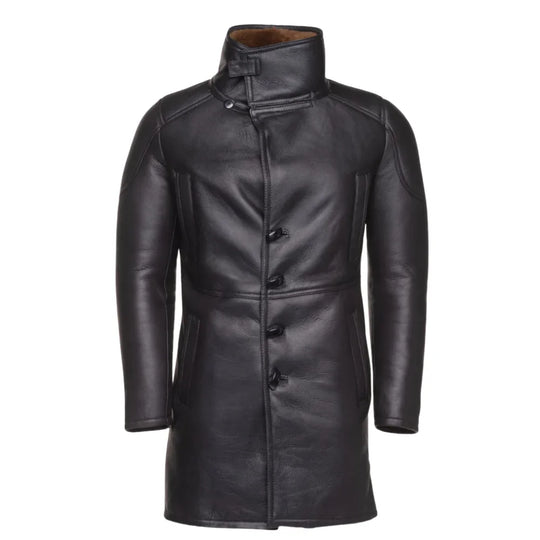 Real Shearling Coat inspired by Ryan Gosling's Blade Runner 2049 Trench Coat