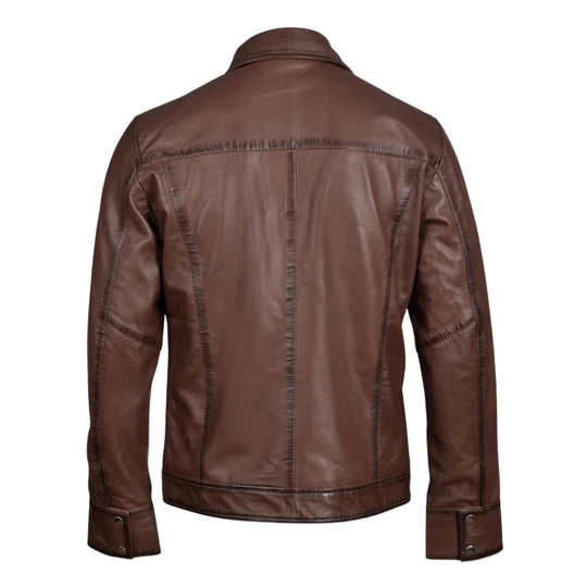 Thatchers premium hand waxed brown leather jacket