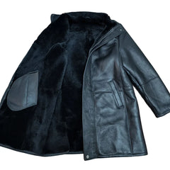 Ralph's Black shearling Long coat