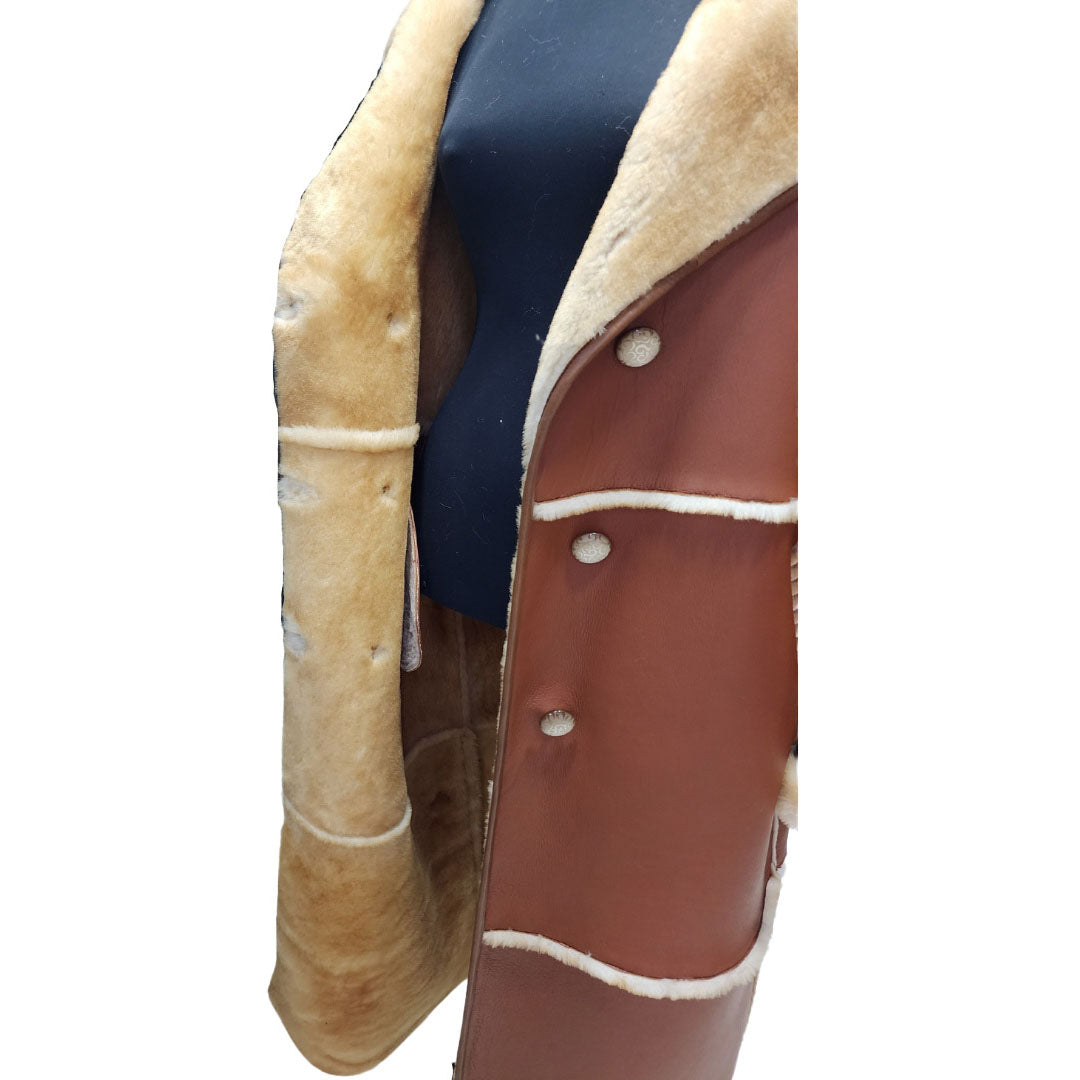 Liliana's Golden Tan Shearling trench coat