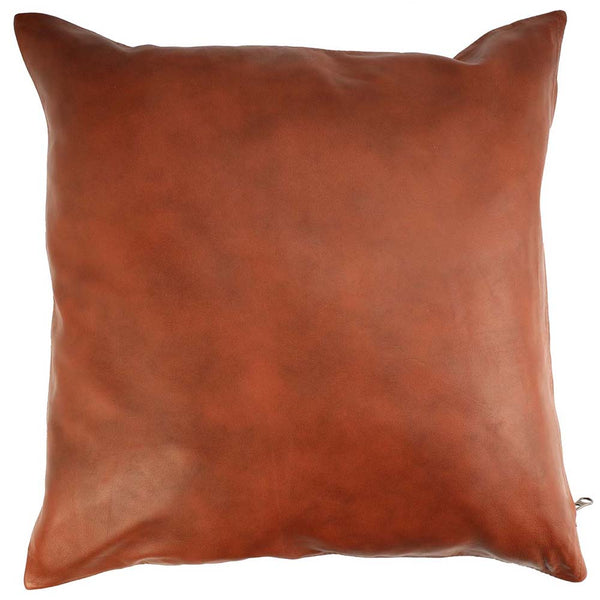 Tan Brown Leather pillow cover