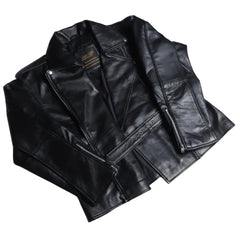 Side view of the Zelora jacket highlighting the drop-shoulder design and adjustable buckled belt at the hem.