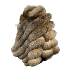 Women's Natural golden Fox Fur Cape/ Poncho