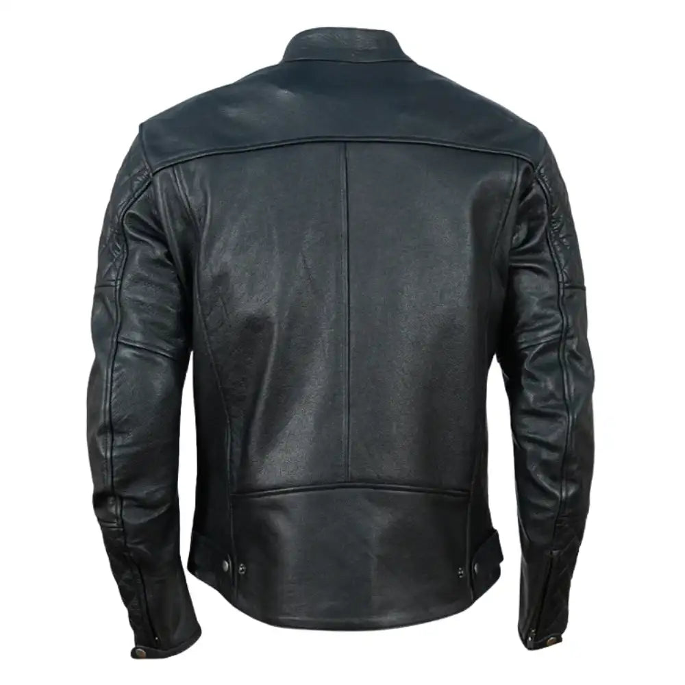 Back view of the Speedster jacket showing the tapered waist and the continuation of the diamond-quilted pattern across the upper yoke.