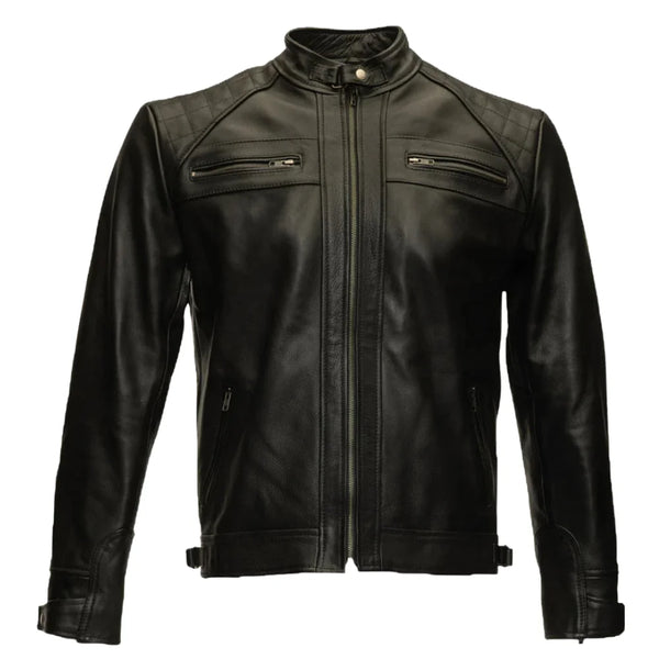 Finnian's Black Midnight Café Racer Jacket