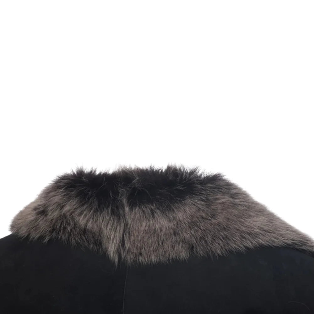 Georges Toscana Shearling Sheepskin Coat soft shearling interior detail