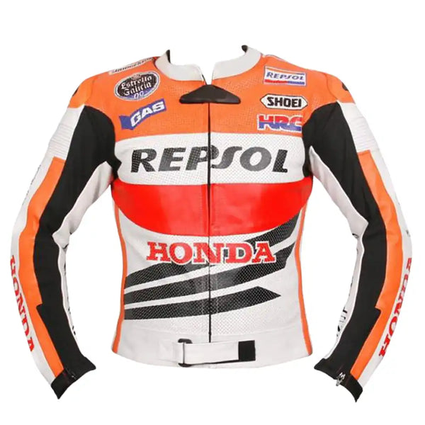 Honda Repsol Armored Leather Motorcycle Jacket